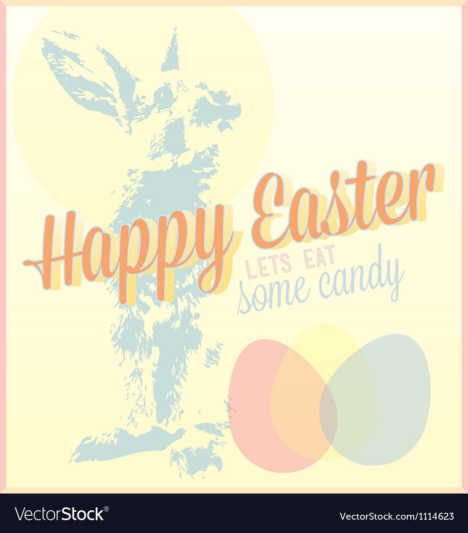 Vintage Happy Easter Card or Wallpaper Royalty Free Vector