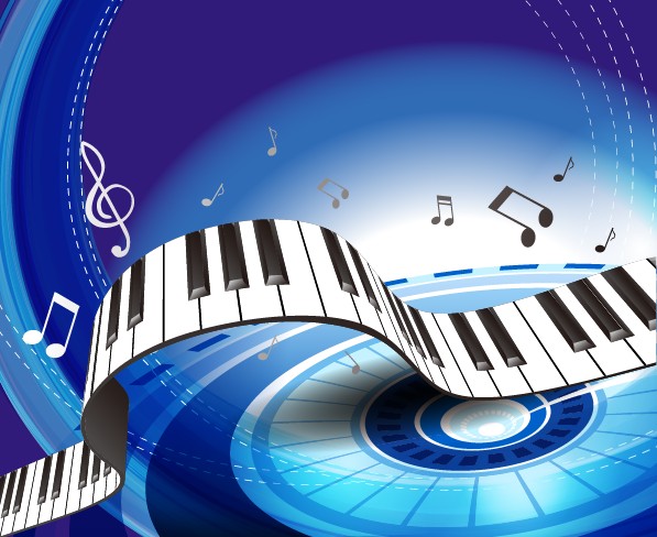 Piano Backgrounds Vector graphics 04   Vector Background Vector Music