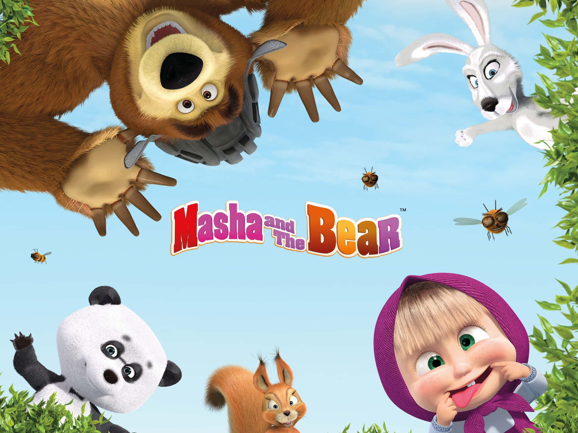Masha And The Bear Background Wallpaper