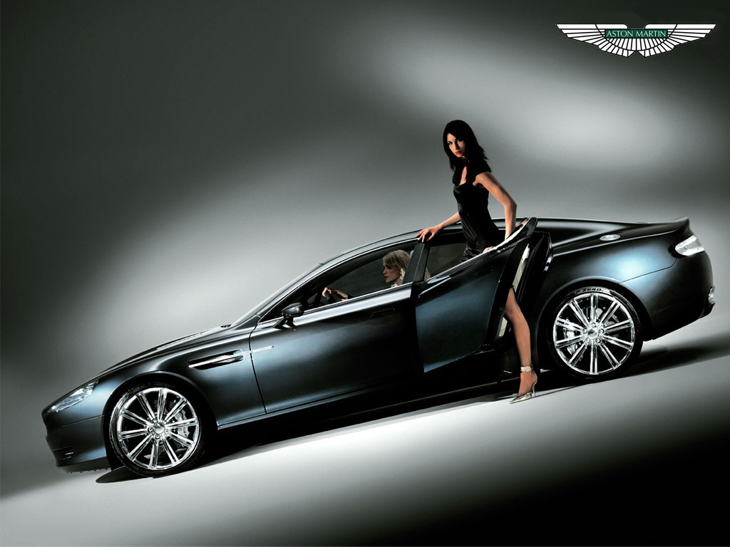 HD Wallpaper Girl Standing Along Aston Martin Db9