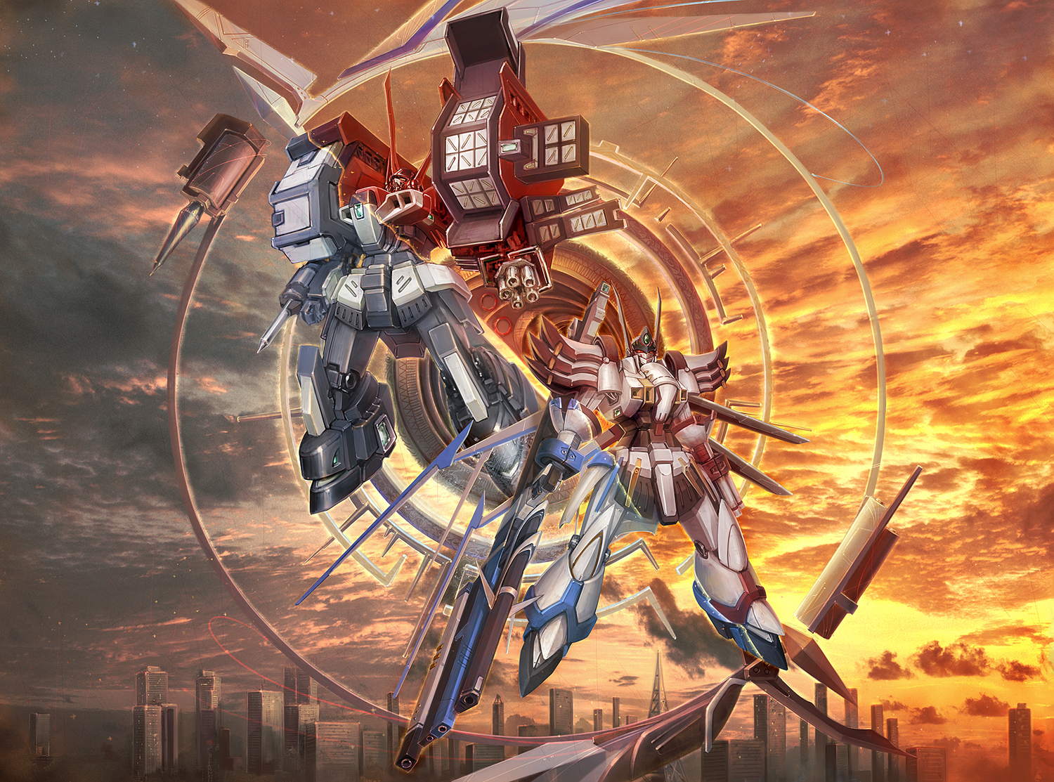 Alteisen Nacht City Gun Intuos9 Mecha Sunset Super Robot
