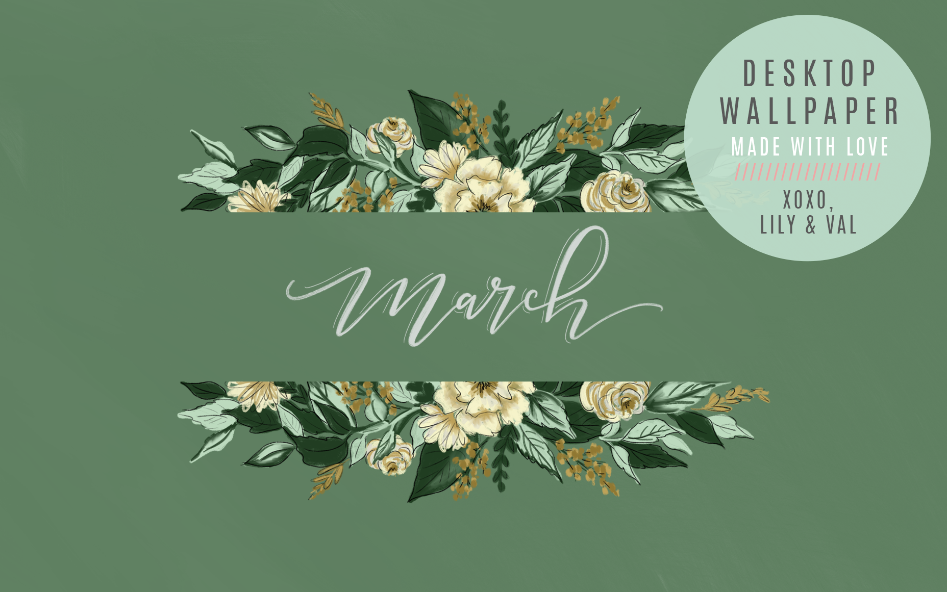 Hello March Digital Wallpaper Download Monika Hibbs. 