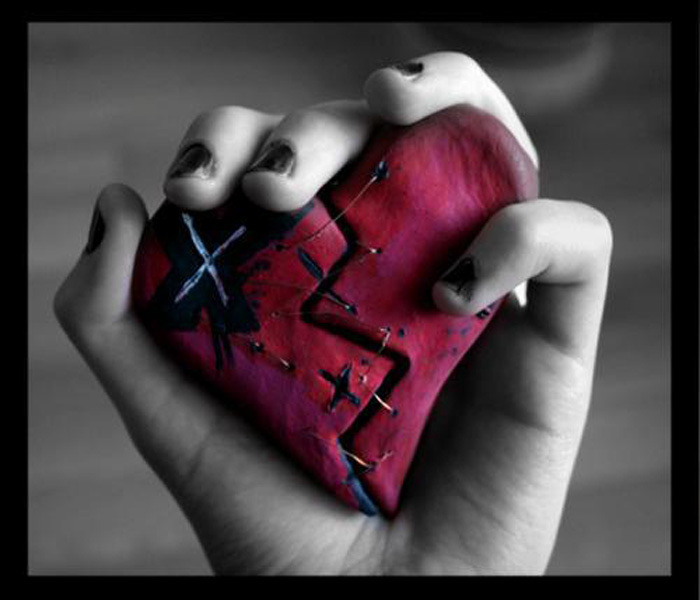 Heart Background Wallpaper Broken