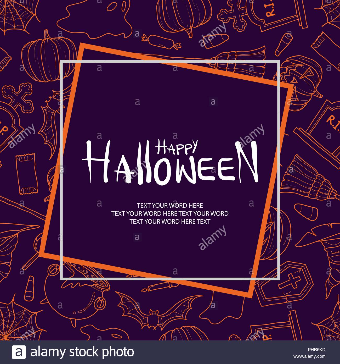 free-download-halloween-stuff-in-orange-outline-random-on-purple