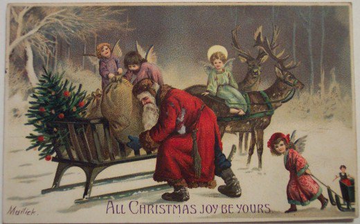 Vintage Victorian Christmas Wallpaper