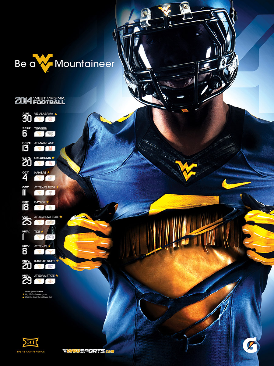 Making Of The Football Poster Wvu Athletics