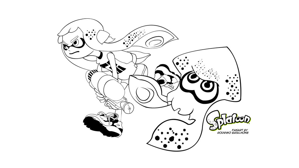 squid splatoon coloring pages