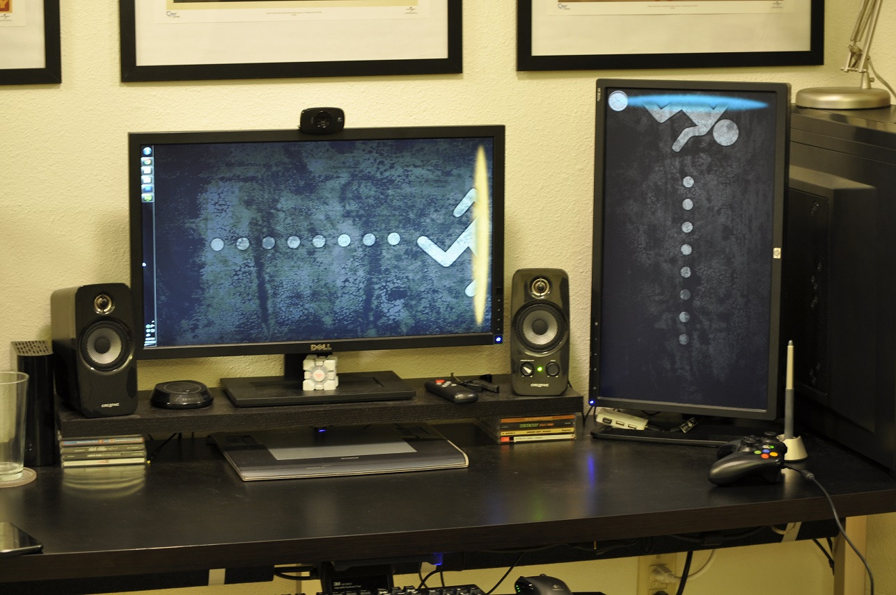 portal wallpaper dual monitors