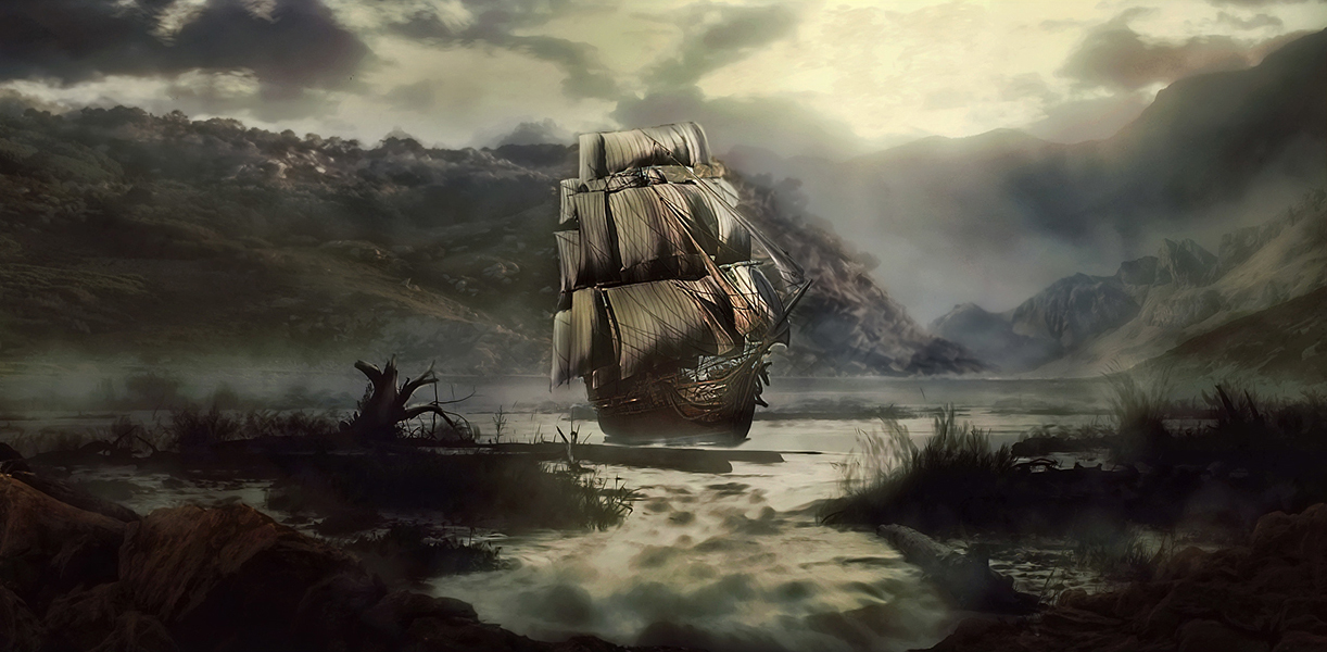 Ghost Pirate Ship Wallpaper Ghost ship by haxxer design