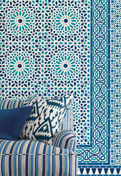 Nasrid Palace Mosaic Wallpaper Aegean Mediterranean