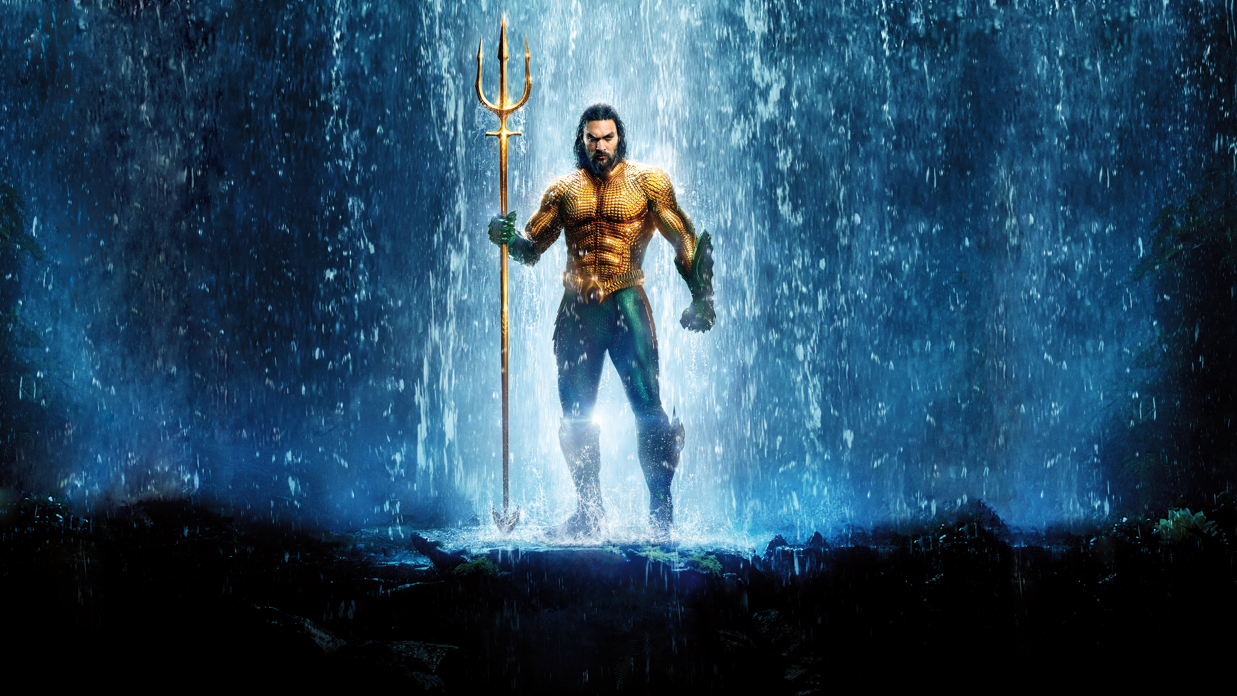 Aquaman Textless Poster Wallpaper HD Movies 4k