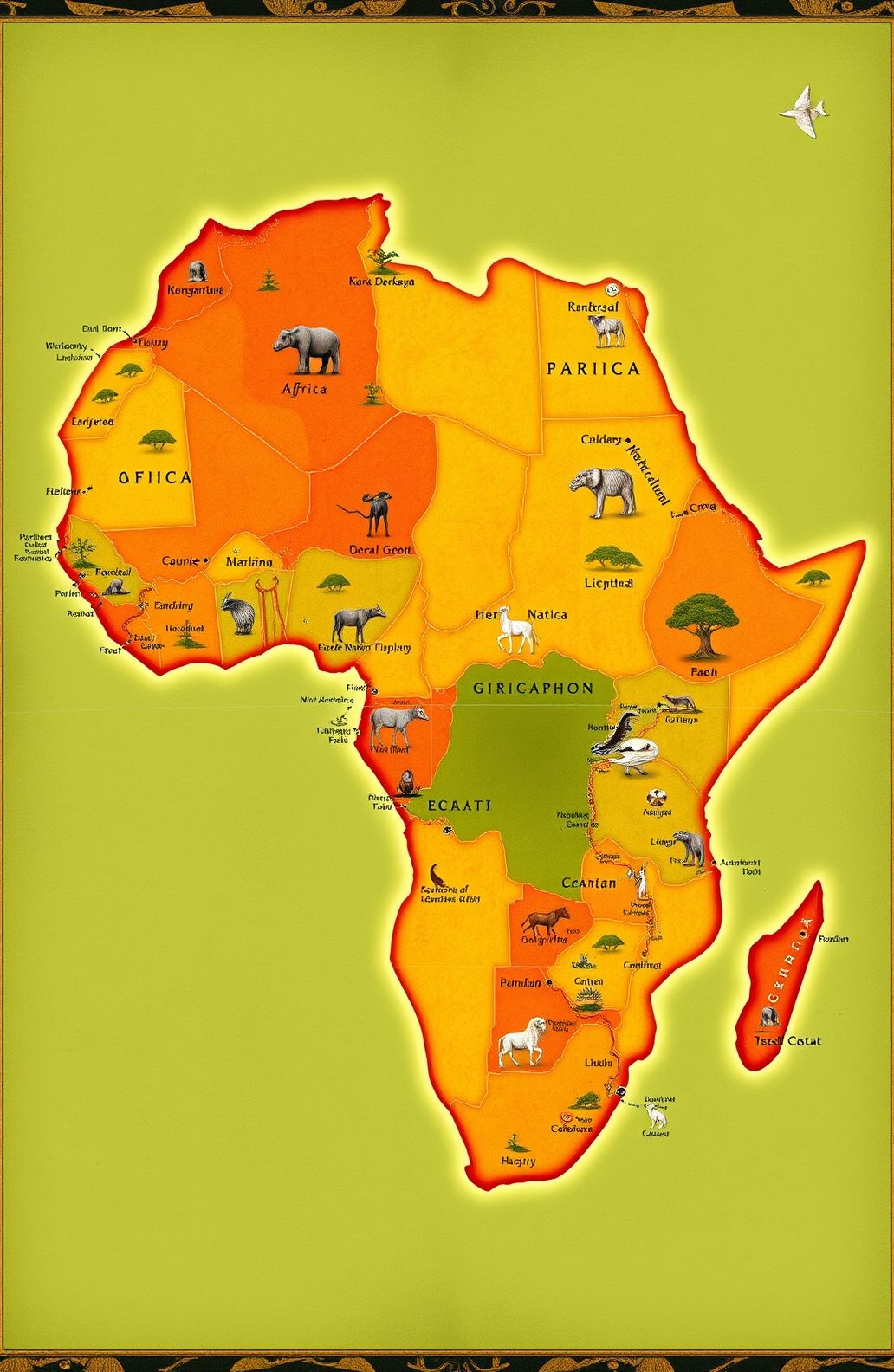 Africa Map Wallpaper