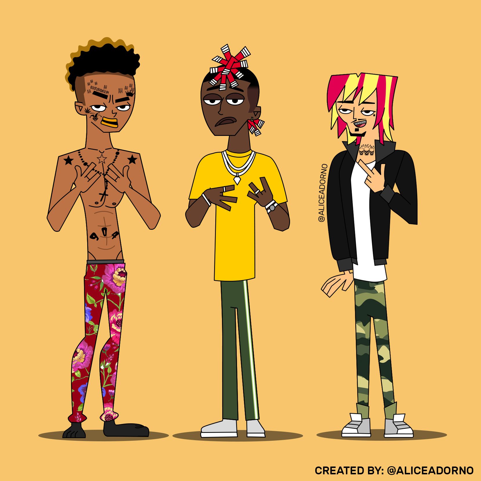 Boonk Gang Lil Yachty And Pump By Aliceadorno Illustration