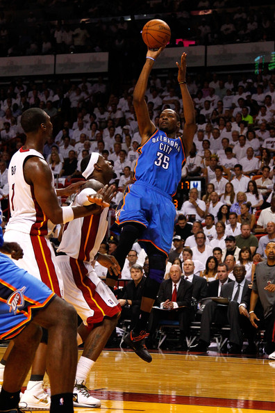 Kevin Durant Shooting On Lebron James And