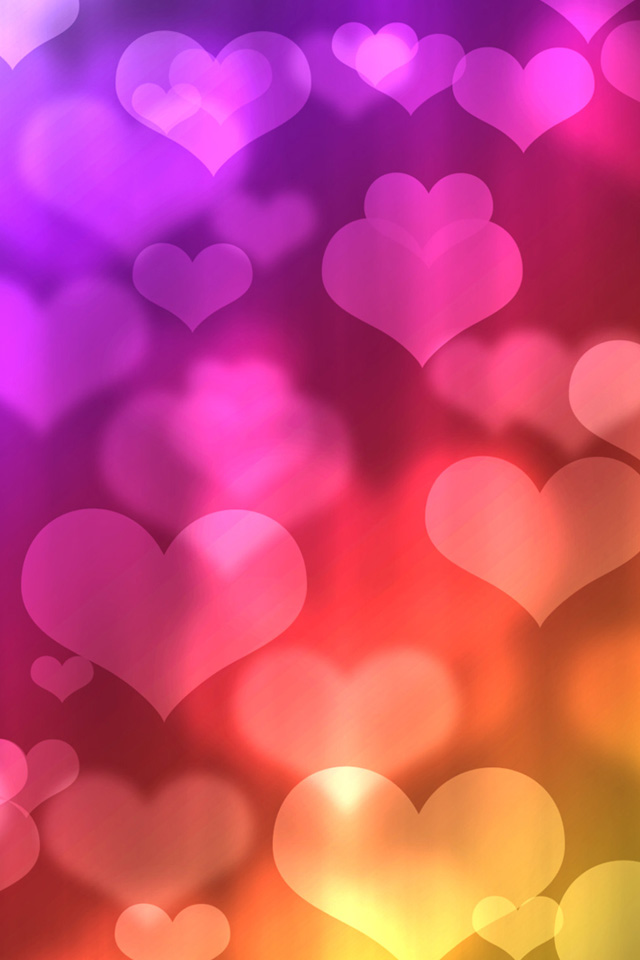 Heart Shaped Background iPhone Wallpaper