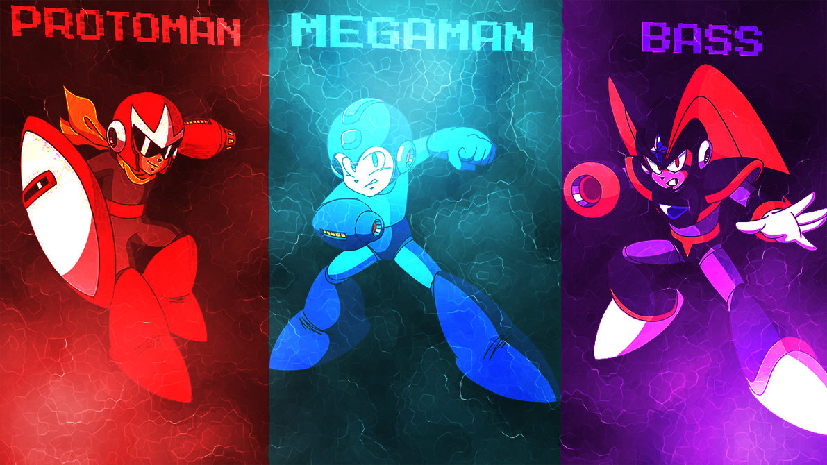 Megaman Bass And Protoman Wallpaper By Static989