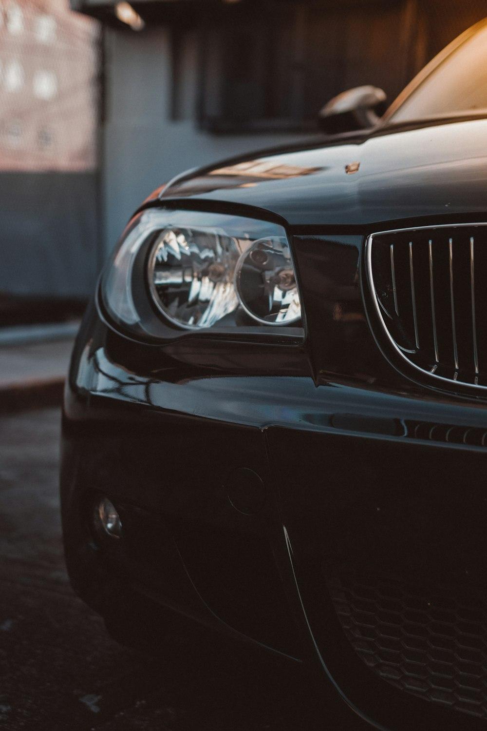 Black Car With White Light Photo Grey Image