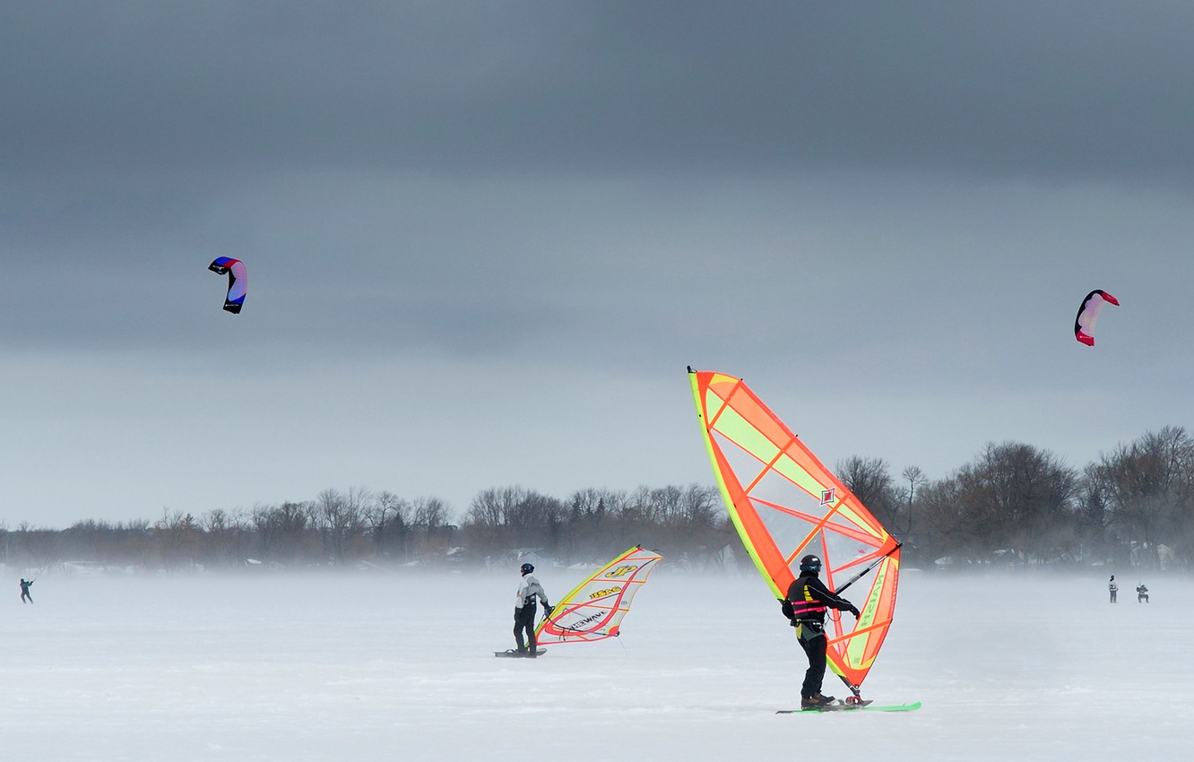 Wallpaper Winter Snow The Wind Snowboarding Ontario Kite