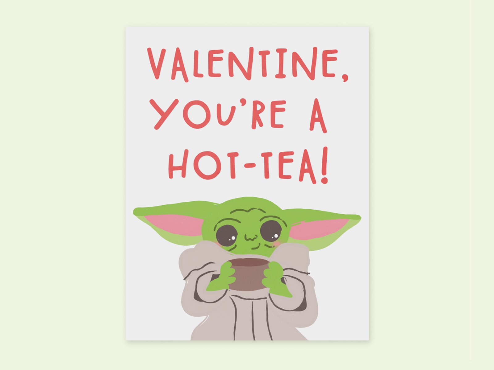 Valentines Day Card Baby Yoda by Michele McCammon on Dribbble
