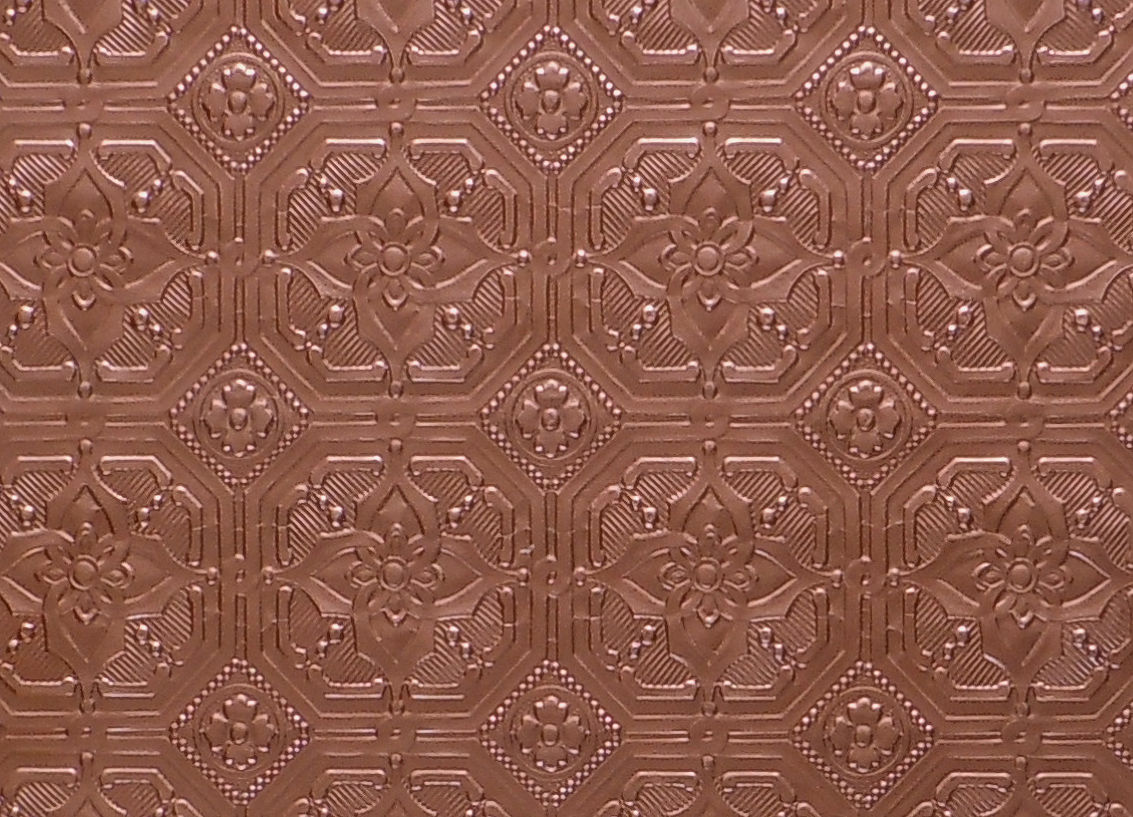 Dollhouse Ceiling Wallpaper Copper Shts Squares Unique Dbj