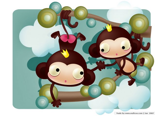 Cartoons Monkey Chinese Animal Signs Cartoon Wallpaper
