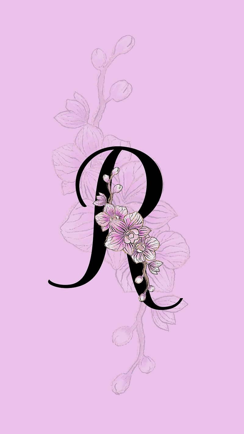 Download Letter R Lilac Flowers Wallpaper