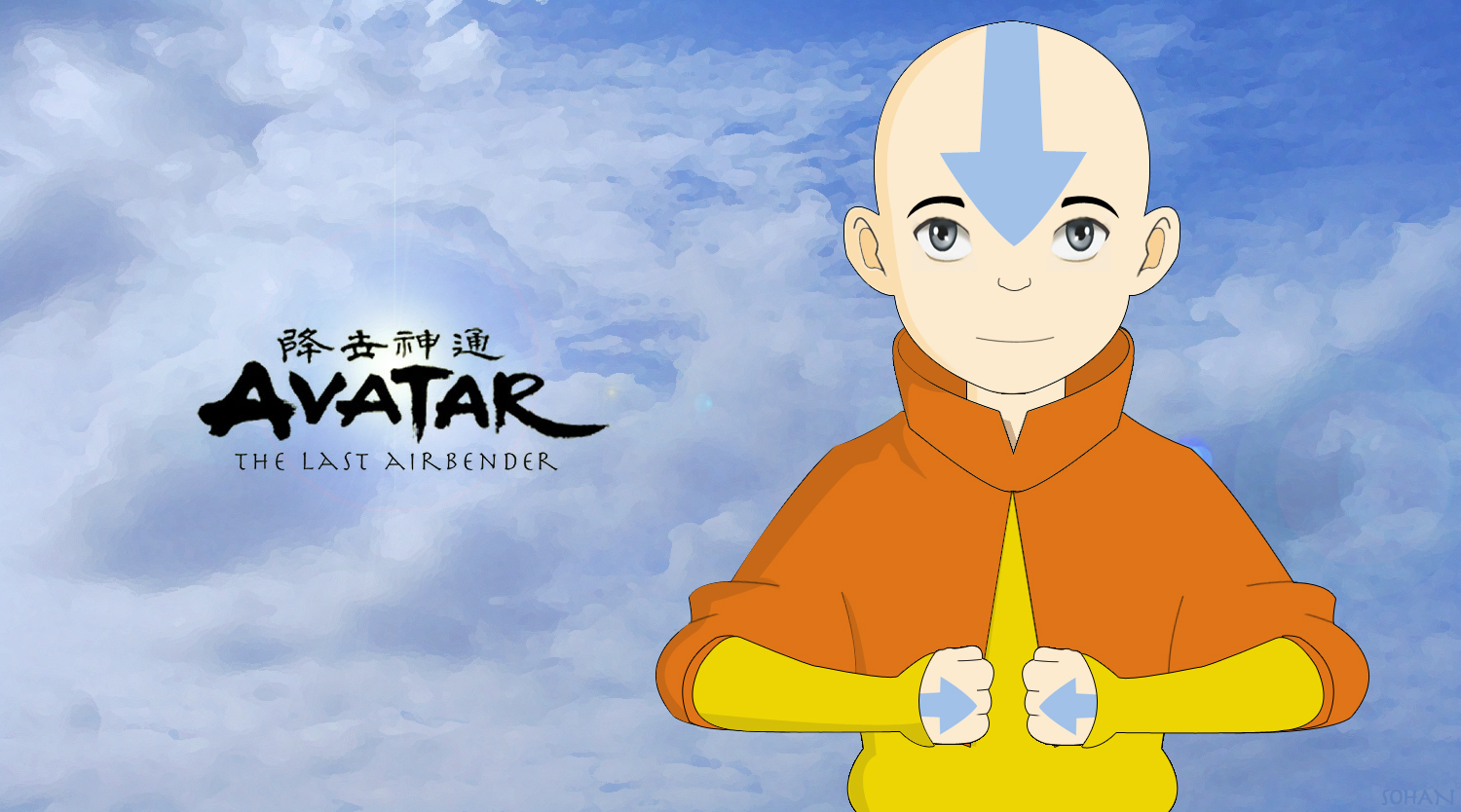 Aang Avatar And Katara Airbending