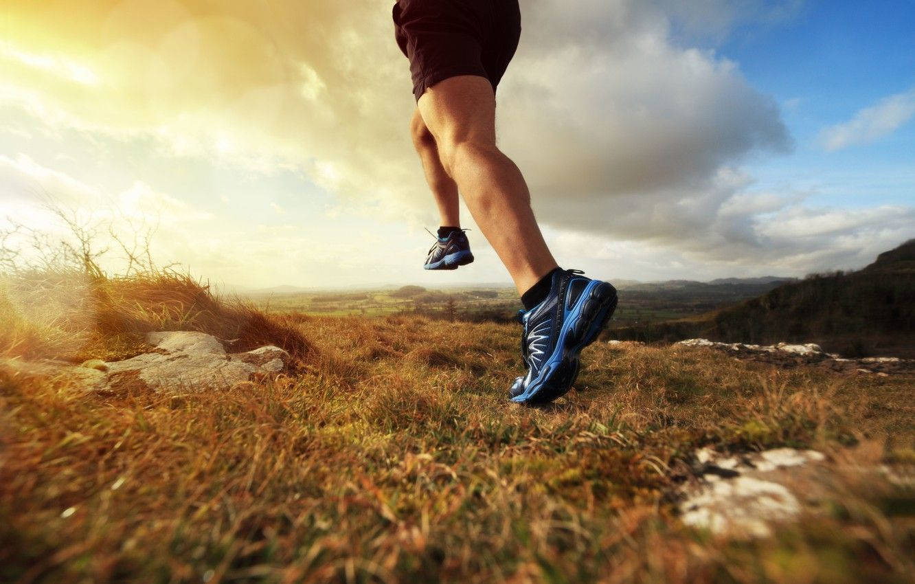 Runner S Blue Shoes Wallpaper