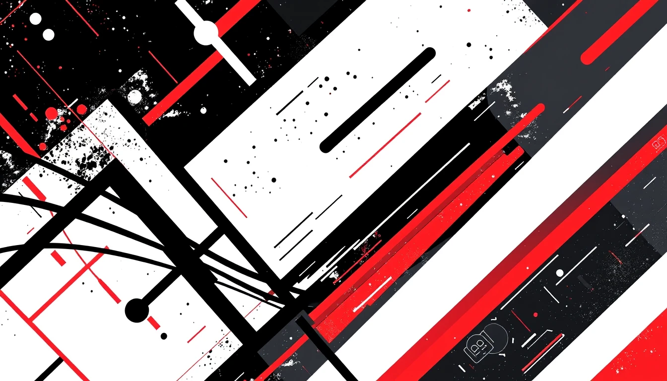 Black White And Red Wallpaper