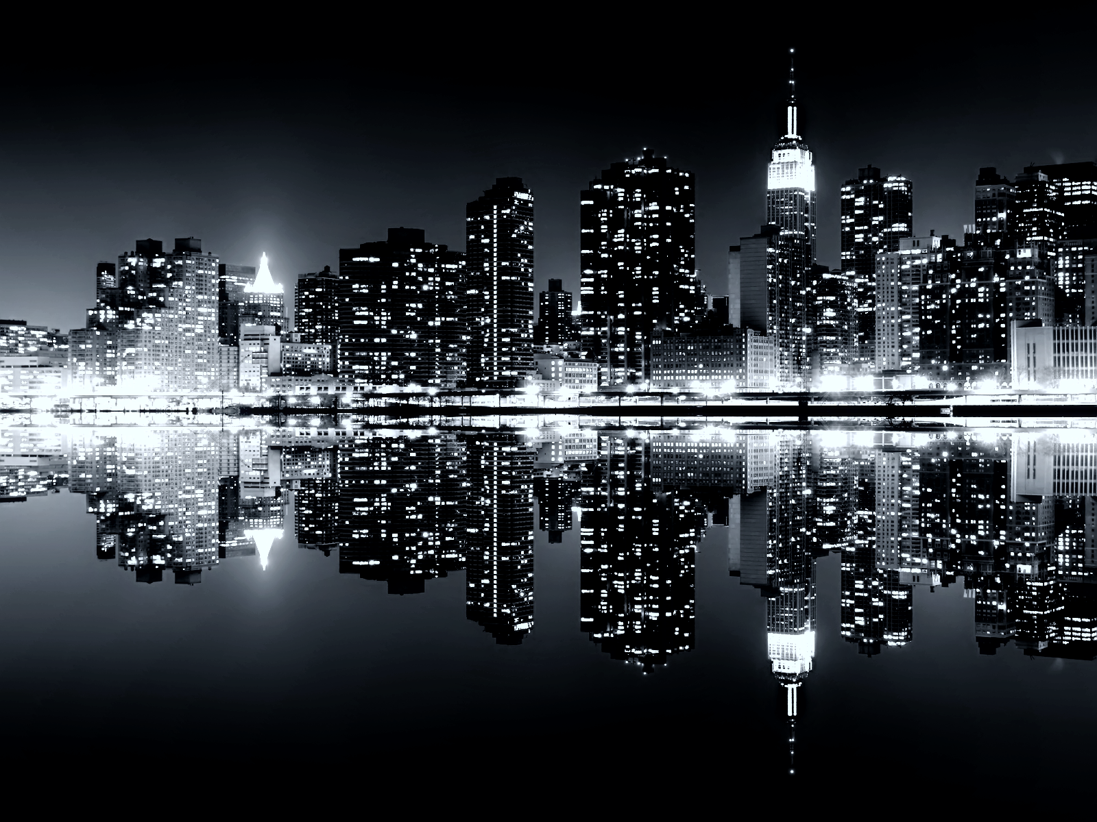 Manhattan Reflections Skyline wallpaper Manhattan
