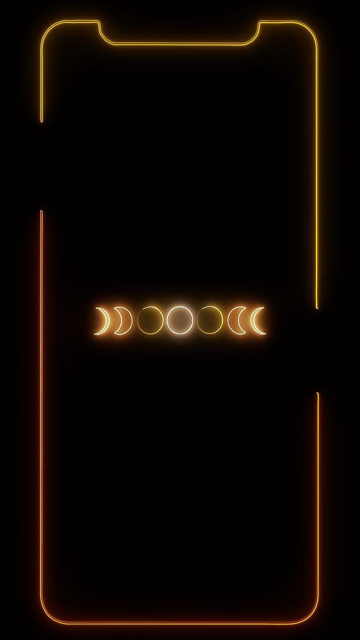 Moon Cycle amoled black background glowing neon space iframes