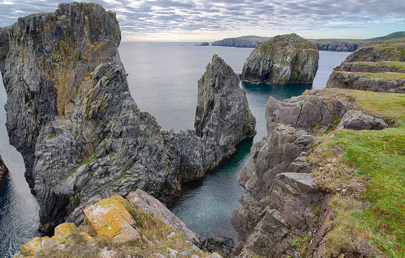 Wallpaper Sea Rocks Canada Newfoundland And Labrador Spillars