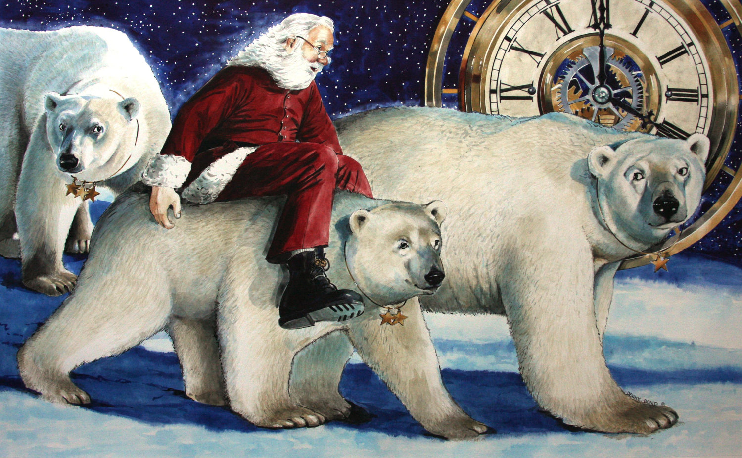 Bear Rides Santa St Nicholas Pere Noel