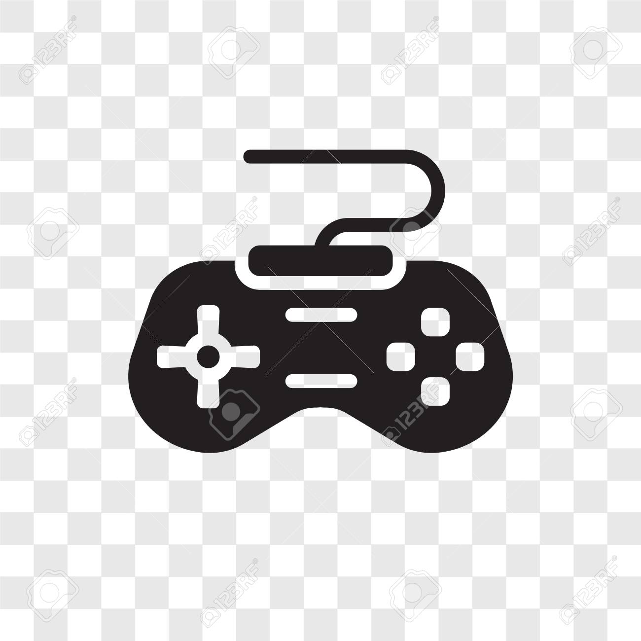 Game Controller Vector Icon Isolated On Transparent Background