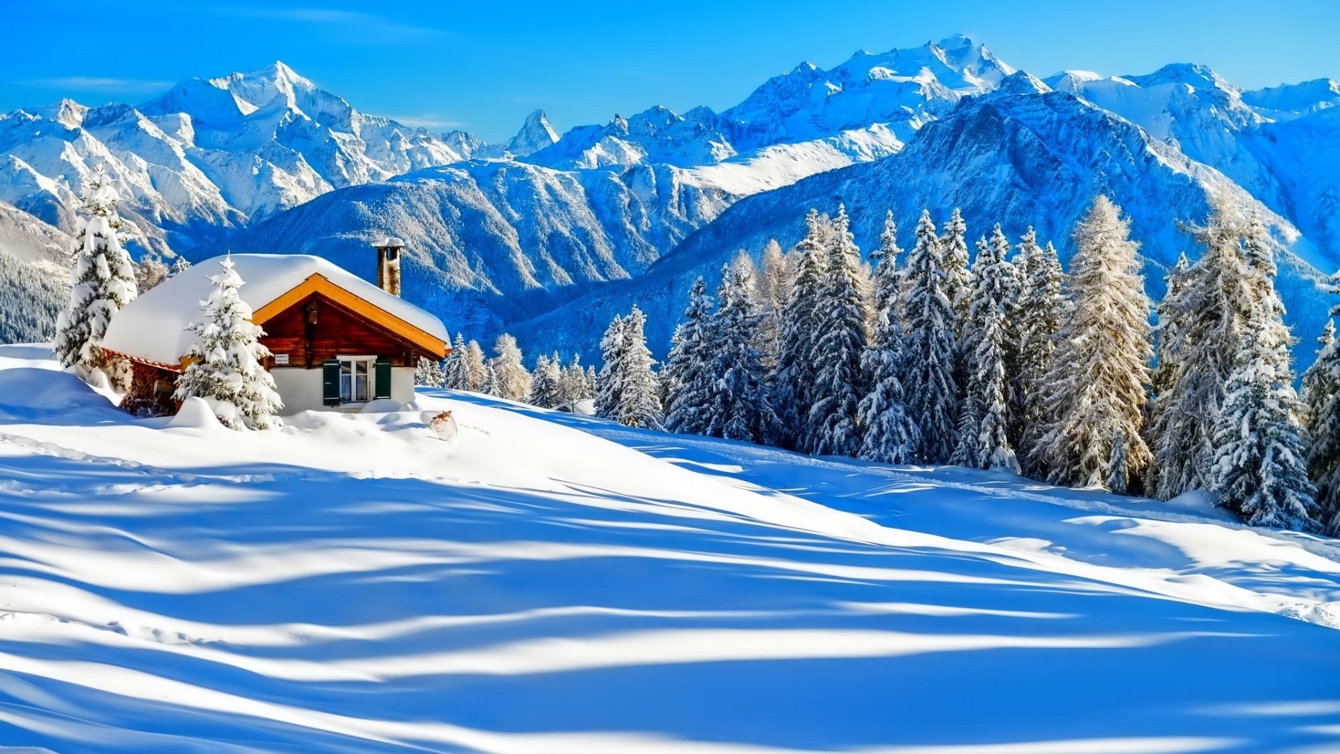 Beautiful Winter Lodge Desktop Pc And Mac Wallpaper