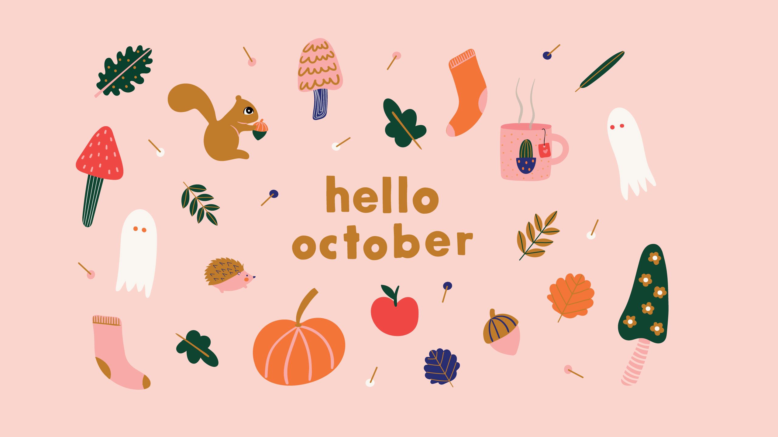 Cute October Desktop Wallpaper Top