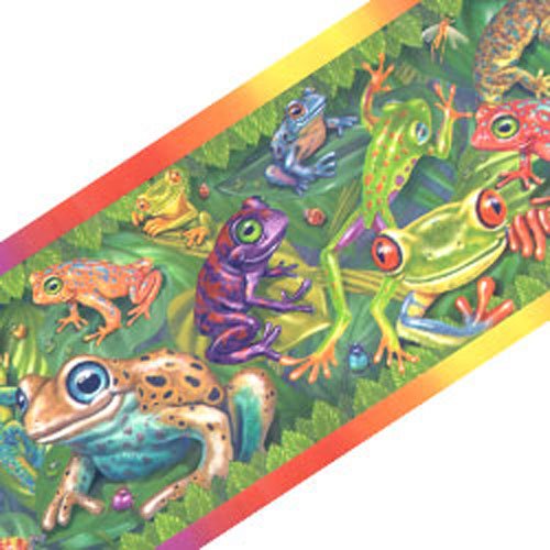 Rainforest Frogs Wall Border Tree Frog Prepasted Wallpaper