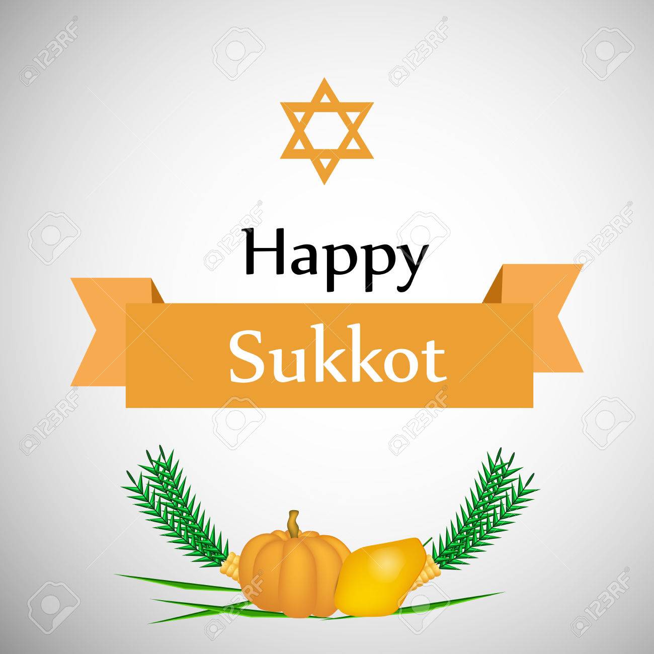 Illustration Of Elements Festival Sukkot Background