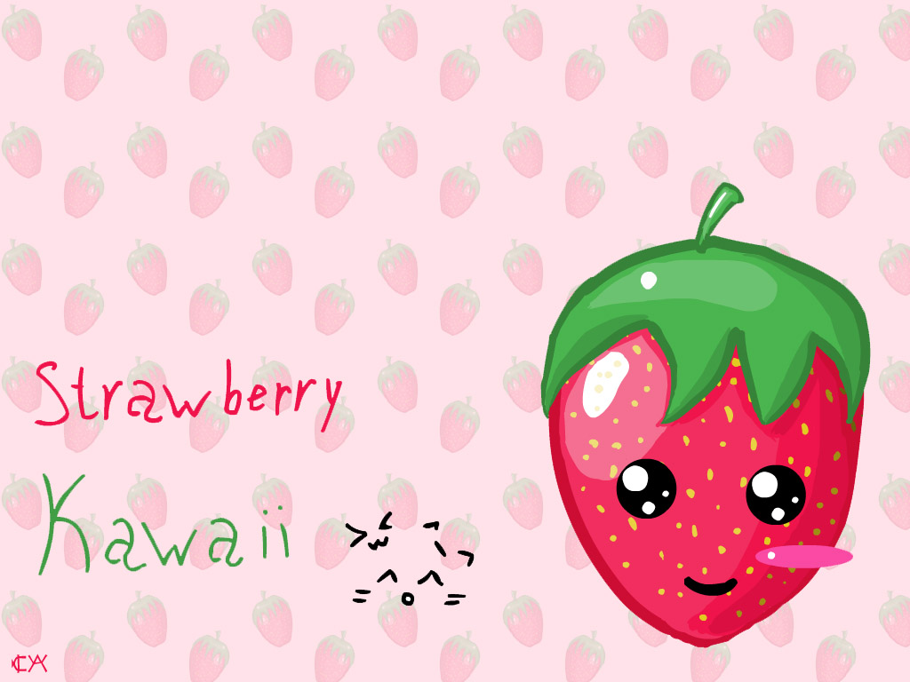 42 Kawaii Strawberry Wallpaper  WallpaperSafari