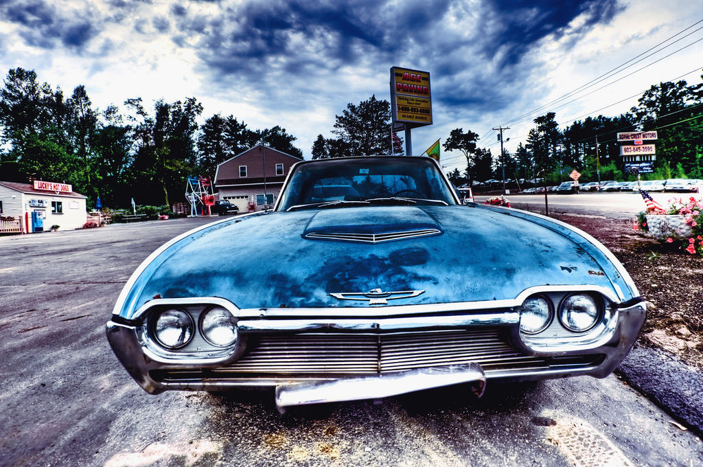 Ford Thunderbird On A Road In New Hampshire Photo