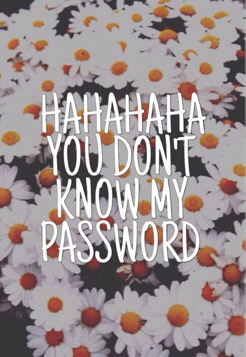 Hahahaha You Don T Know My Password We Heart It