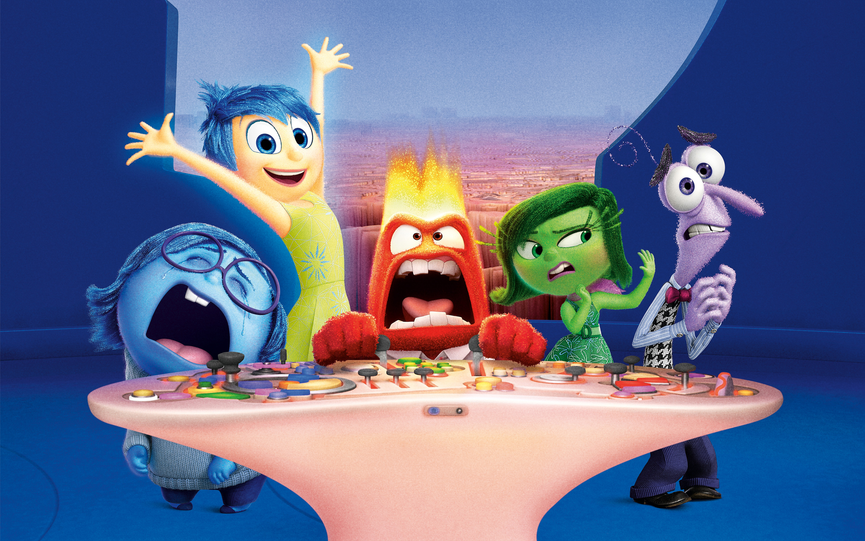 Movie   Inside Out Disgust Anger Sadness Joy Fear Wallpaper