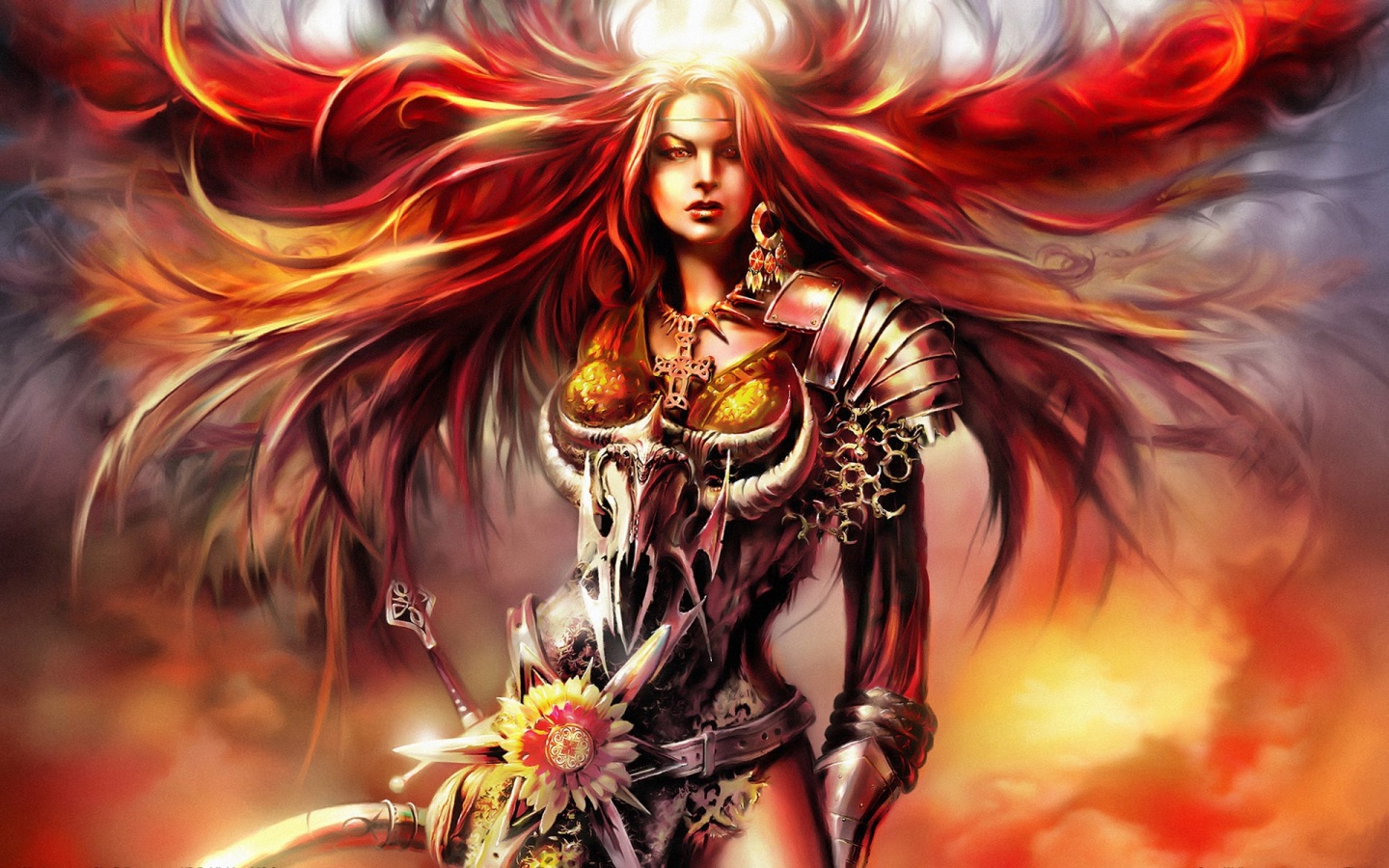 Fantasy Girl Warrior Desktop Pc And Mac Wallpaper