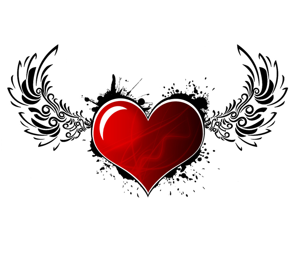 Love Wings Heart Shape Red Flying Valentine S Day