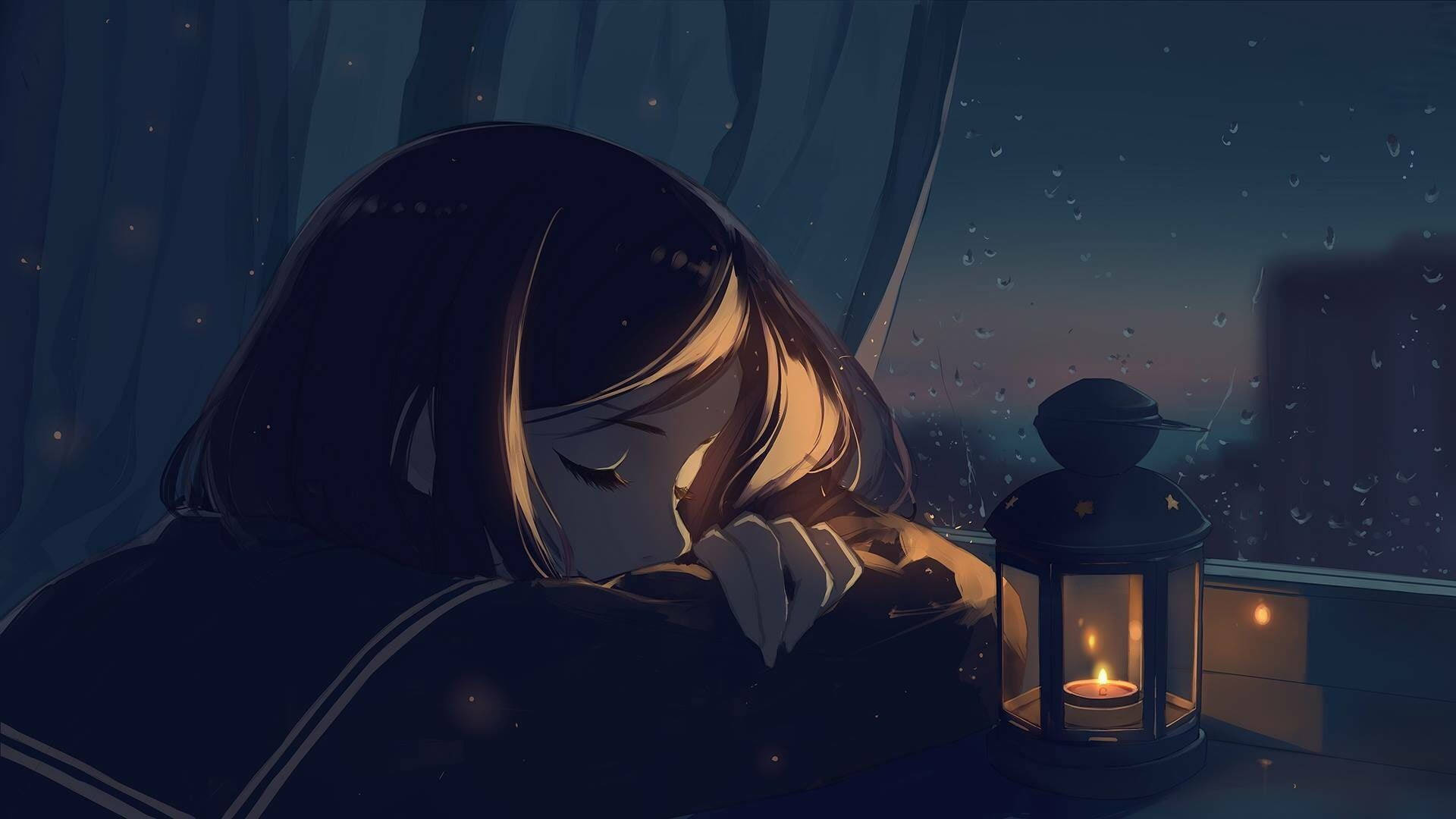 Dark Anime Aesthetic Desktop Wallpaper