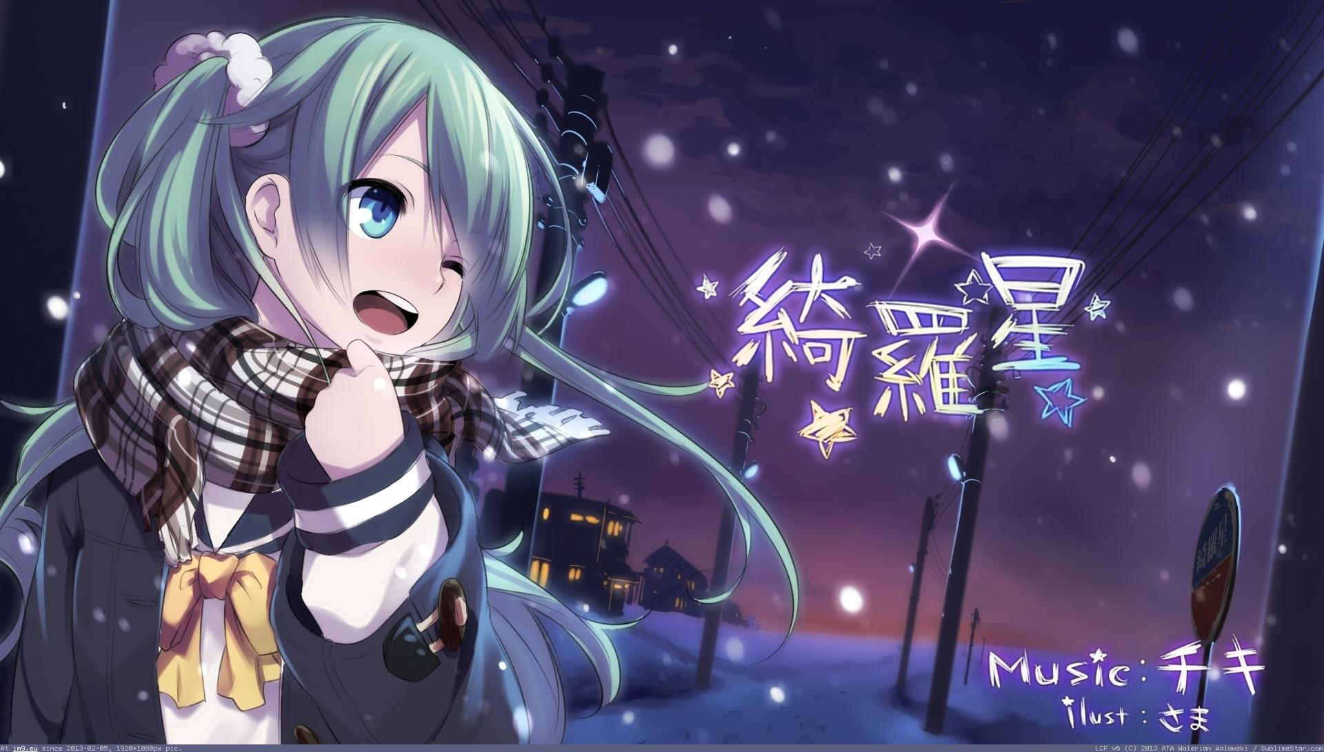 Pic Girl Cute Evening Vocaloid Smile Miku