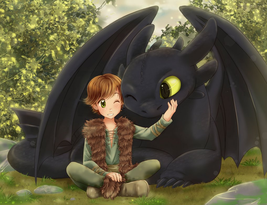 Hiccup And Toothless By Chikorita85