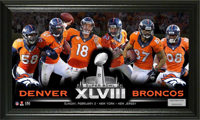 Denver Broncos Super Bowl 48 Team Force Panoramic Photo 800x480