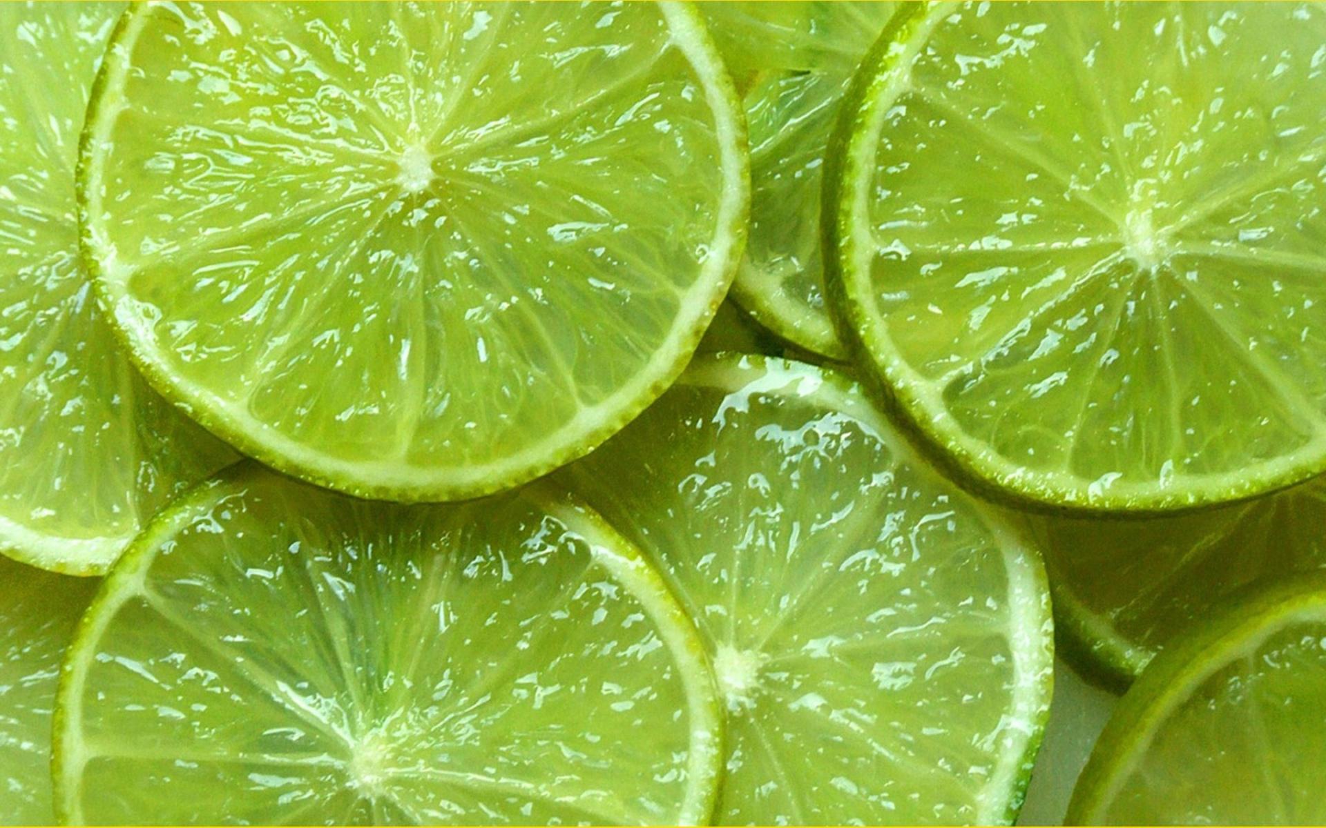 Green Lime Wedges Fruit Free Desktop
