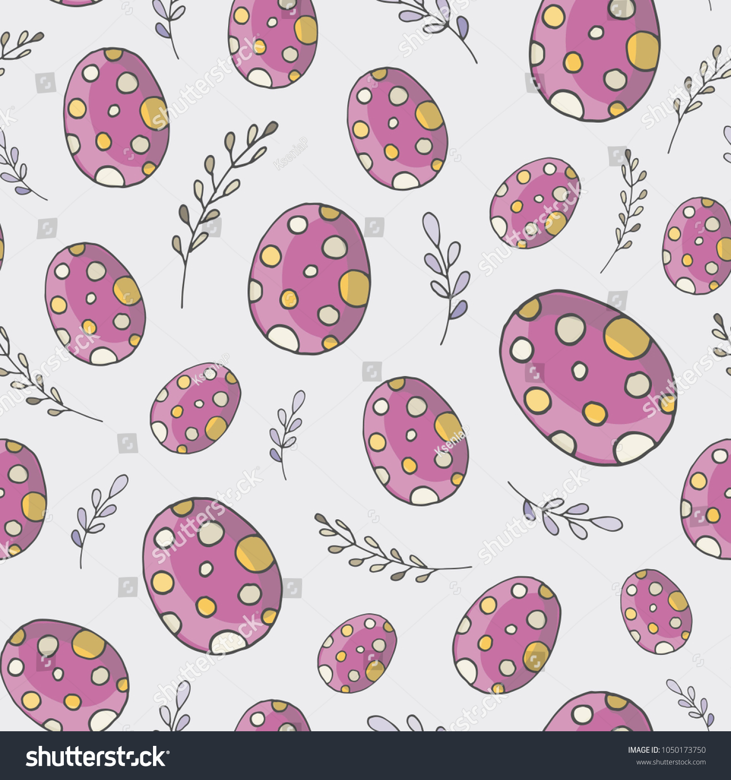 Easter Pattern Happy Seamless Stock Vector Royalty